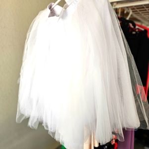 White tulle skirt